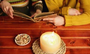 Reading a book