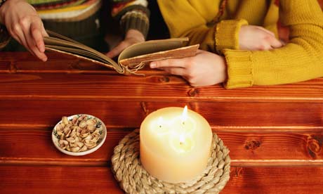 Reading a book
