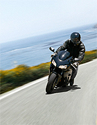 Motorcyclist on Coastal Road
