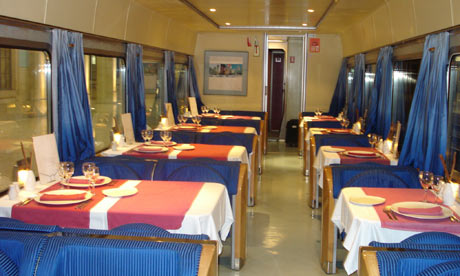 Lisbon Madrid train dining car