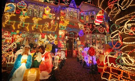 Christmas lights grotto in Melksham, UK