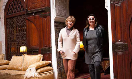 Jacqueline Brandt (left) Owner of Riad Samsara in Marrakech, Morrocco