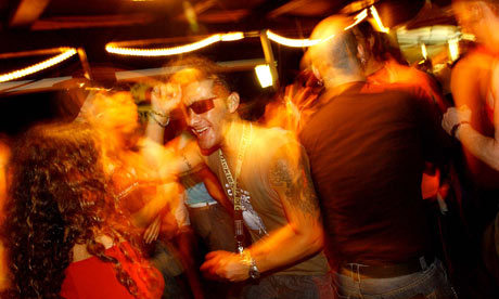 Party on the beach front in Ibiza