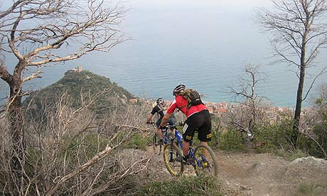 Riding in Finale Ligure on the Italian Riviera