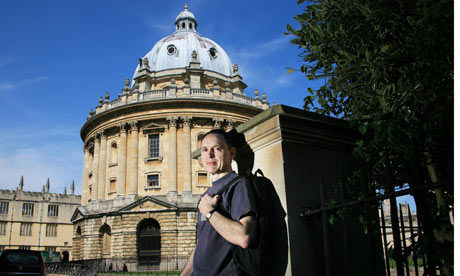 Phil Hogan pauses outside the Radcliffe Camera after completing a walk around Oxford