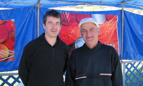 Maxton Walker with locals in Georgia