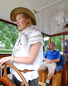 Nell Card, on the Baglady boat