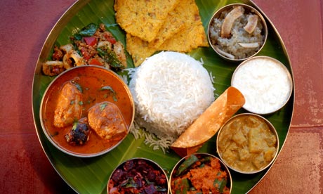 Indian food at SwaSwara, Karnataka, India
