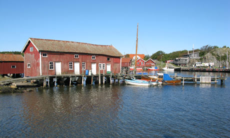Boathouses, Koster Islands, Sweden's marine national park