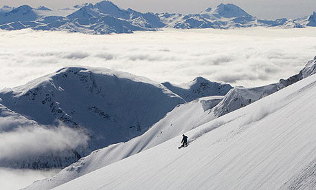 A snowboarder in Whistler