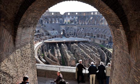 colosseum of rome. Colosseum in Rome overlooking