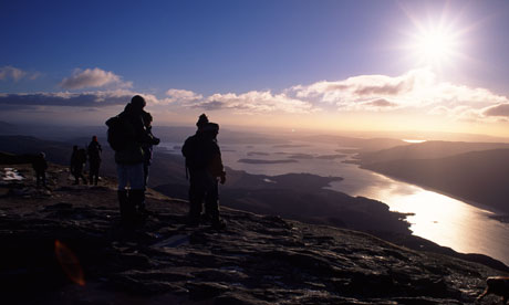 Looking out over Loch Lomond from Ben Lomond, Scotland