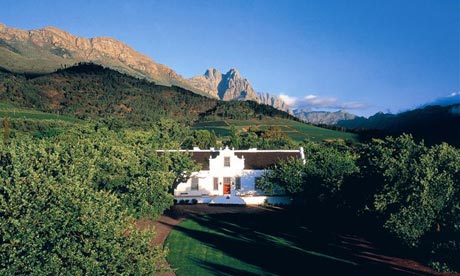 Lanzarac Manor hotel and spa near Stellenbosch.