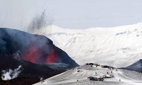 Icelandic Volcano Face. Eyjafjallajökull volcano