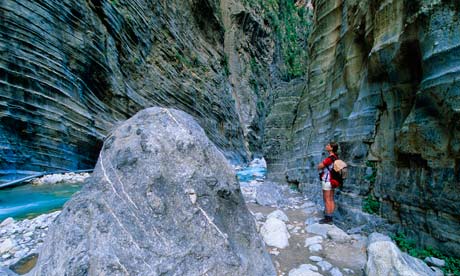 Autumn is perfect for walking the Samaria Gorge in Crete.