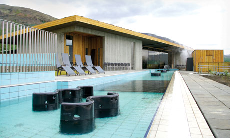 Hot springs heat the waters at Fontana in Iceland