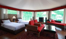 The spacious tents at Four Rivers