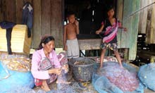 Village life on Koh Sra Lau.
