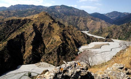 Landscape, River Amendolea, Aspromonte, Calabria, Italy