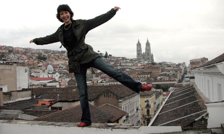 High church … Kapka Kassabova on the roof of  Santo Domingo