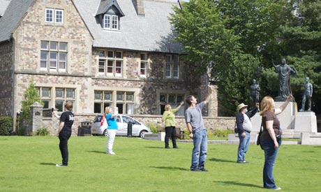 Recreating a Dr Who scene in Llandaff