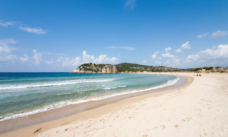 Sands of time … Voidokilia beach in Greece where hospitality was ‘born’