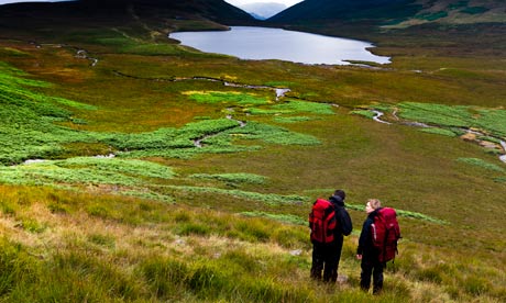 Hikers at Burnmoor Tarn