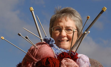 Hazel Tindall from Aith in Shetland winner of the World Championship speed knitting competition