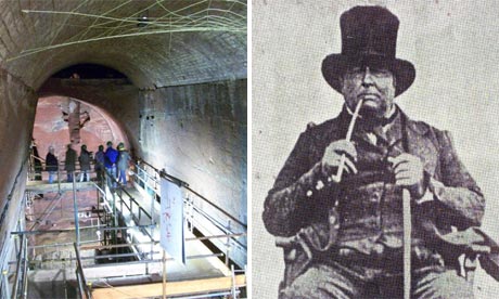 Inside the tunnels under Liverpool masterminded by Joseph Williamson, right