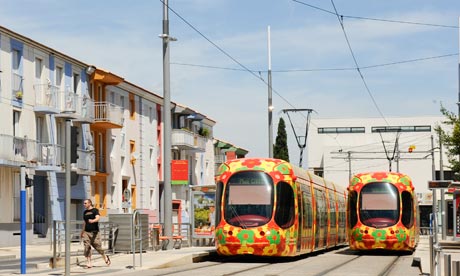 Trams in Montpellier