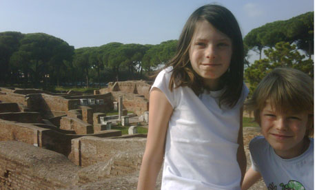 Emelye and Luke in Ostia Antica