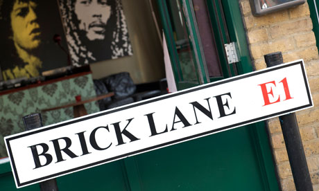 Brick Lane street sign in East London