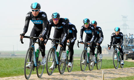 Team Sky training for Paris-Roubaix