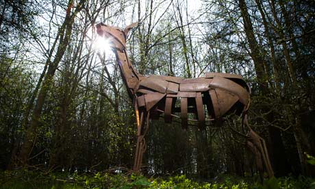 One of the sculptures on the Sherborne trail