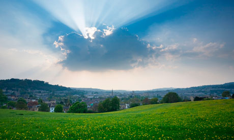 Bath city skyline from Bathwick Hill