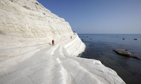 The striking Turkish Steps near Agrigento, Sicily.