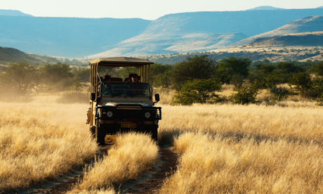 Off-road safari vehicle, Namibia