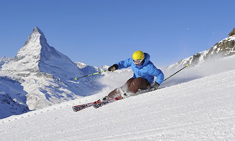 Glacier skiing in Zermatt, Switzerland