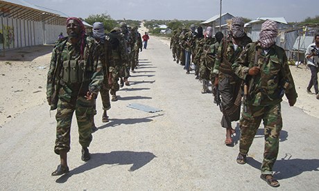 al-Shabab militants in Somalia