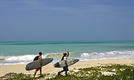 Ile a Vache, surfers, Haiti