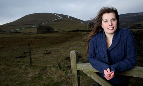 Folk singer Bella Hardy in Edale, the Peak District, UK