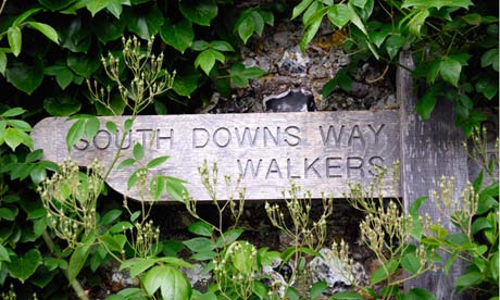 South Downs Way Walkers signpost.