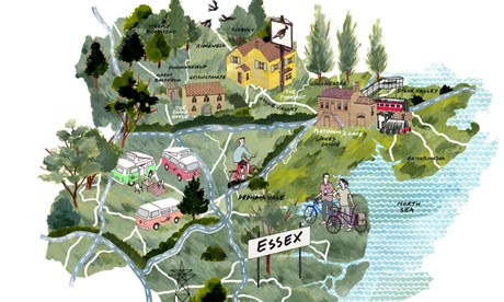 Locals guide to Essex map