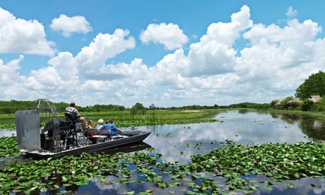 A boat on the Everglades, Florida