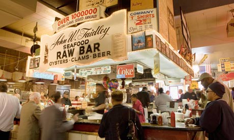 Faidley Seafood Raw Bar Lexington Market Baltimore Maryland