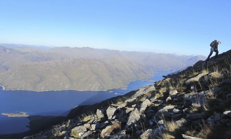 Guardian writer Andrew Gilchrist walking on Knoydart