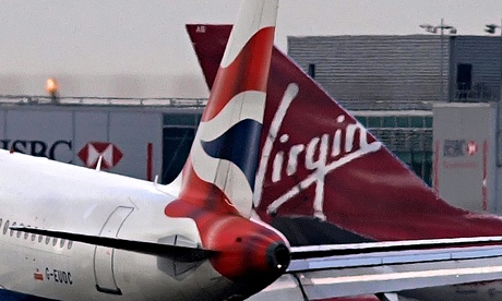 A British Airways and a Virgin Atlantic