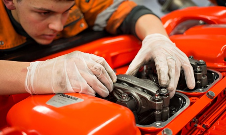 engineering apprentice at work