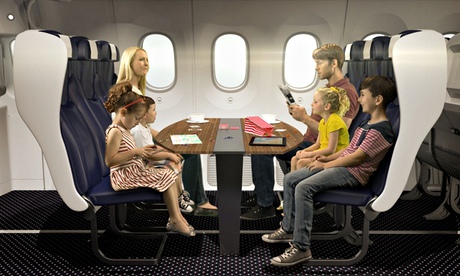 Family Booth on Thomson Airways's plane