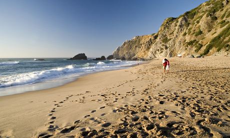 Praia da Adraga Beach, Sintra, Portugal.